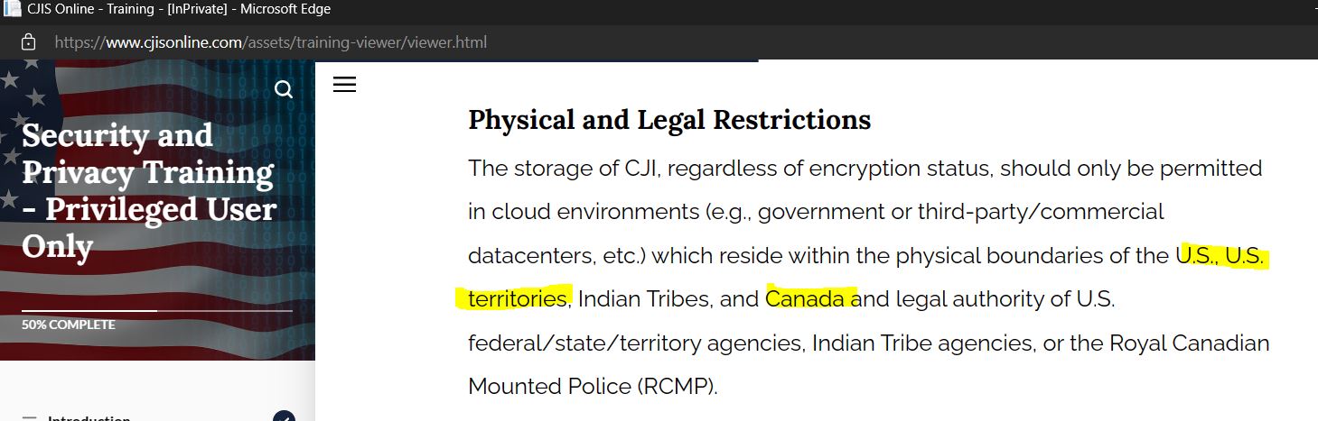 cjis cloud storage requirements